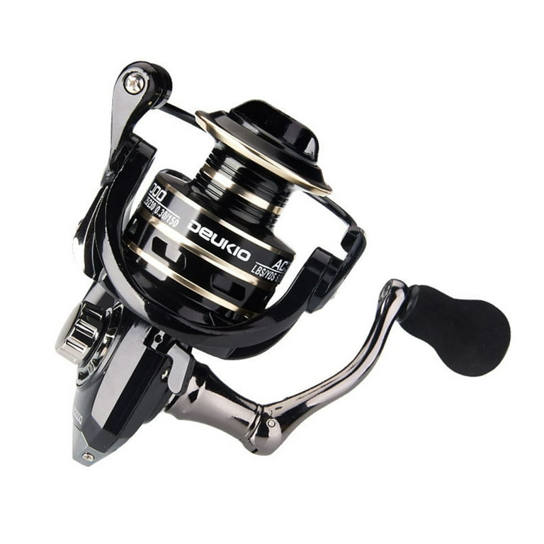 DEUKIO Mini Spinning Reel All Metal 3BB 5.2: 1 Ultralight All Metal Reel  Right Left Hand Inter-changeable Freshwater Saltwater Fishing Reel 