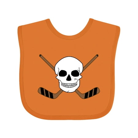 

Inktastic Hockey Sports Funny Skull Gift Baby Boy or Baby Girl Bib