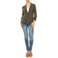thumbnail image 5 of Women's Versatile Blazer for Work Casual Wear Ruched SleevesSingle Button, 5 of 8