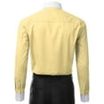 thumbnail image 3 of Berlioni Italy Men's Long Sleeve Two Tone Premium Dress Shirt, 3 of 3