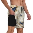 thumbnail image 2 of Balery Elegant Butterflies And Pearls Bañador para hombre, shorts de playa de secado rápido con entrepierna y forro de compresión-Small, 2 of 6