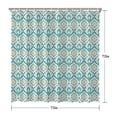 thumbnail image 5 of Blue Pioneer Flower Pattern Shower Curtain 72"x72" ,Bathroom Decorative Shower Curtains Set with 12 Hooks,Modern Waterproof Washable Shower Curtain, 5 of 6