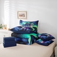 thumbnail image 6 of Homewish Wolf 7-Piece Reversible Twin Comforter Set for Teens, Aurora Gradient Design, 6 of 8