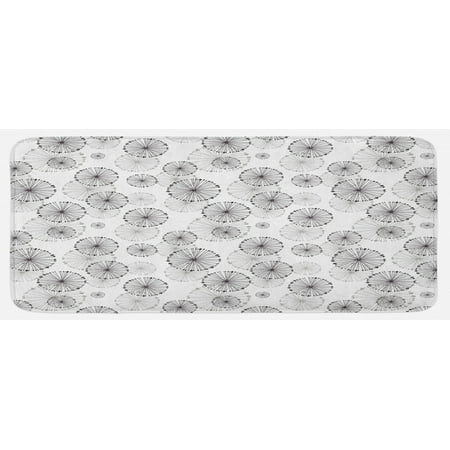 

Abstract Kitchen Mat Dandelion Concept Blowball Flower Silhouette Nature Inspirations Vintage Design Plush Decorative Kitchen Mat with Non Slip Backing 47 X 19 Dried Rose by Ambesonne