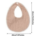 thumbnail image 3 of Baby Muslin Bandana Drool Bibs for Boys Girls Adjustable Baby Bibs Set Khaki 0-2 Years, 3 of 4