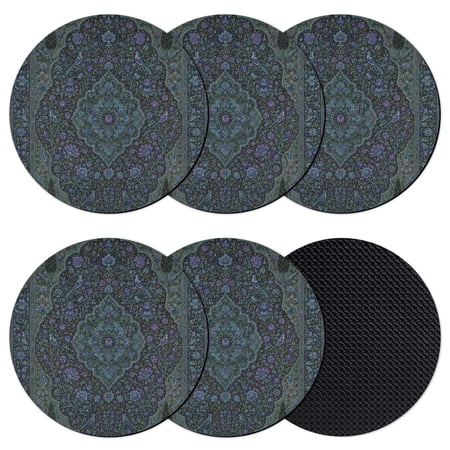 Navy Blue Boho Coasters Set of 6 Absorbent Coasters for Drinks Retro Ethnic Tribe Abstract Art Coaster for Desk Coffee Table Protection Home Decor House Warming Gifts 4