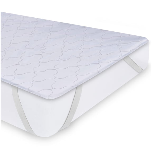 Maypes Waterproof Mattress Protector, Elastic Fitted Mattress Encasement, Quilted Cotton, TPU Backing, Full Size, 39"x75'