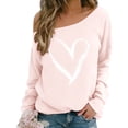 thumbnail image 2 of Aoiroe Women's Off The Shoulder Tops,Thermal Sweater Lightweight Oversized Pullovers Oversized Sweater Women's Fashion Hoodies & Sweatshirts Womens Tunic Tops Light Pink 4XL, 2 of 5