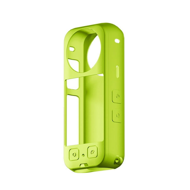 Injueey Funda de silicona de Gel de sílice, cubierta protectora de lente para cámara deportiva Jing, lavable y resistente al desgaste Electrónica verde