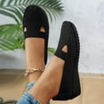 thumbnail image 4 of Womens Knit Orthopedic Wedges Slip on Loafers Fall Casual Walking Driving Non Slip Work Shoes, 4 of 7