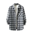 thumbnail image 2 of Aloohaidyvio George Long Sleeve Flannel Shirt for Men Casual Plaid Button Down Shirt with Pockets, 2 of 3