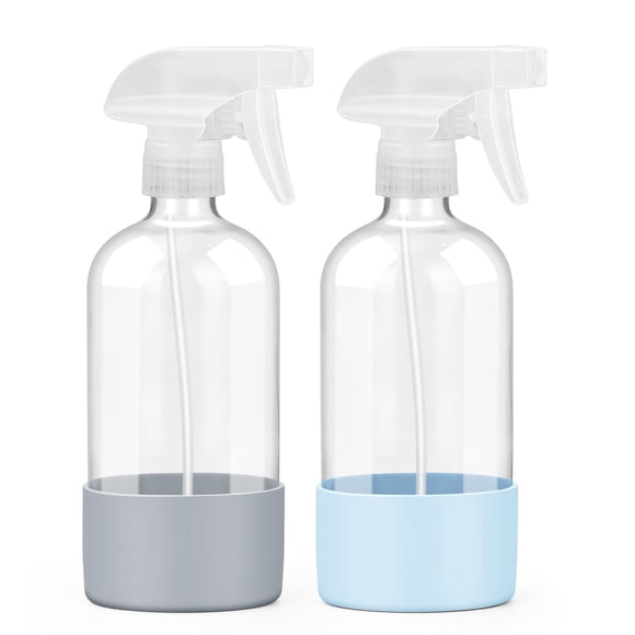 Botellas de aerosol Worldgsb Glass con funda de silicona, 500 ml, paquete de 2
