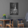 thumbnail image 4 of Luxe Metal Art 'Black Blueprint Map Eiffel Tower' by Sue Schlabach, Metal Wall Art, 24"x36", 4 of 9