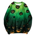 thumbnail image 6 of Duqingm 2026 Halloween Shirts for Women Long Sleeve Spooky Graphic Tees Vintage Festival Tops Crew Neck Sweatshirts Funny Gifts,M, 6 of 7