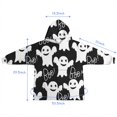 thumbnail image 7 of Smiling Ghosts Halloween Pattern Blanket Hoodies for Kids 6-13YR Oversize Wearable Blanket Hoodies for Boys Girls Teens, 7 of 7