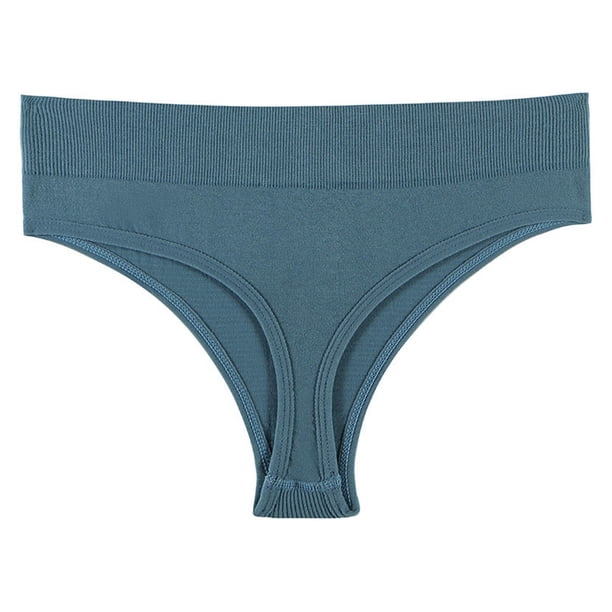 Puntoco Bragas para mujer, cintura alta, color sólido, tanga para mujer, talla grande, espalda en T, bragas sexys