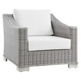 thumbnail image 6 of Modway 5-Pieces Outdoor Patio Wicker Rattan Furniture Set with Table, Light Gray White, 6 of 10