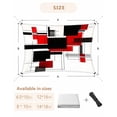 thumbnail image 5 of Red Grey Black Sun Shade Sail 8'x10' Rectangle Outdoor Shade Canopy, Irregular Modern Geometric Abstract Porch Shades Outdoor Sun Blocking Screen, Sunshade Cloth Covers for Patio/Deck/Garden, 5 of 5