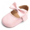 thumbnail image 4 of AJZIOJIRO Comfortable Baby Girl PU Leather Shoes Bowknot Artificial Leather Cotton Sole Shoes Fashion Walkers Shoes, 4 of 5