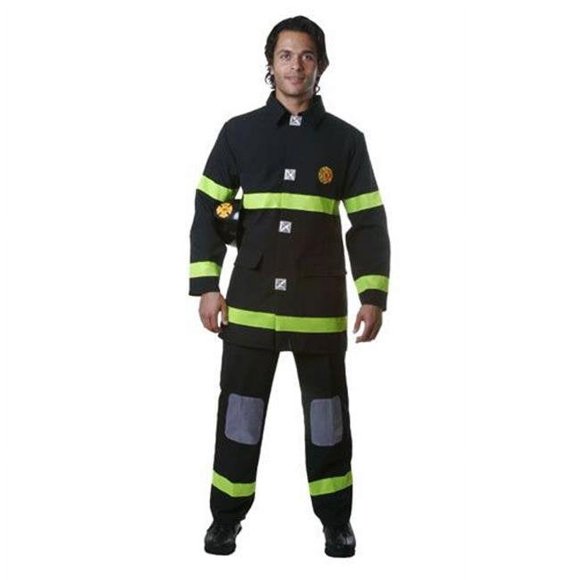 Dress Up America 340-S Costume de Pompier pour Adulte en Noir - Taille Small