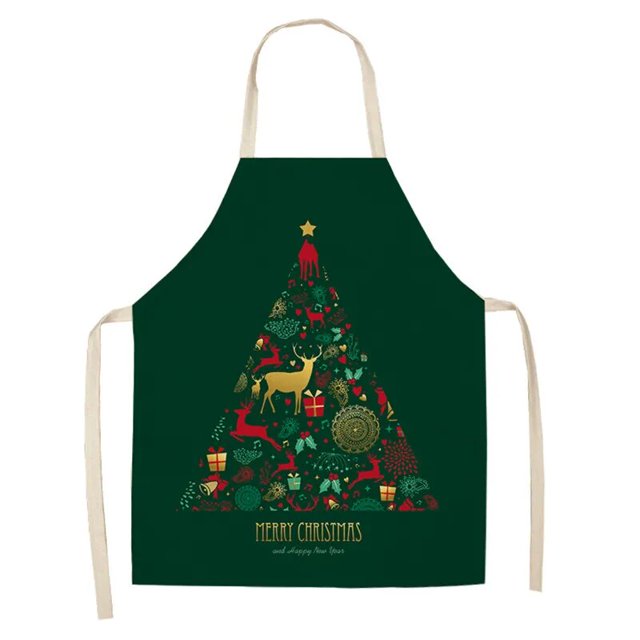 Decoraciones navideñas para el hogar, delantal navideño de Papá Noel, regalo de Año Nuevo, 66x47cm, 1 unidad