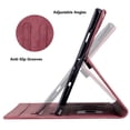 thumbnail image 5 of FJLBDE Case for iPad mini 7 A17 Pro 2024/Mini 6 2021 8.3 Inch with Stand, Card Slot, Auto Wake/Sleep, Embossed Flower PU Leather Folio Magnetic Cover with Pen Holder, Red, 5 of 7