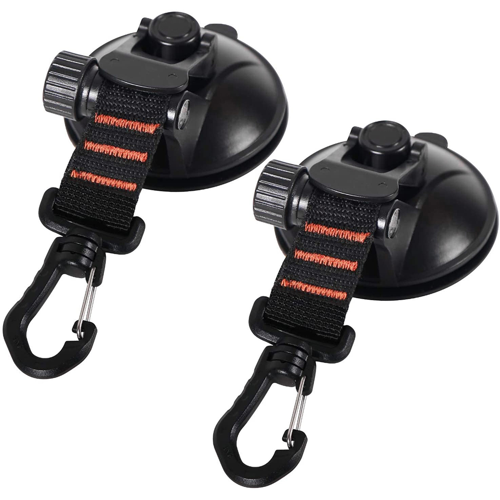2pcs Suction Cup Anchor with Securing Hooks Camping Tarp as Car Side