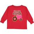 thumbnail image 3 of Inktastic Pink Tractor Little Sister Girls Long Sleeve Toddler T-Shirt, 3 of 5