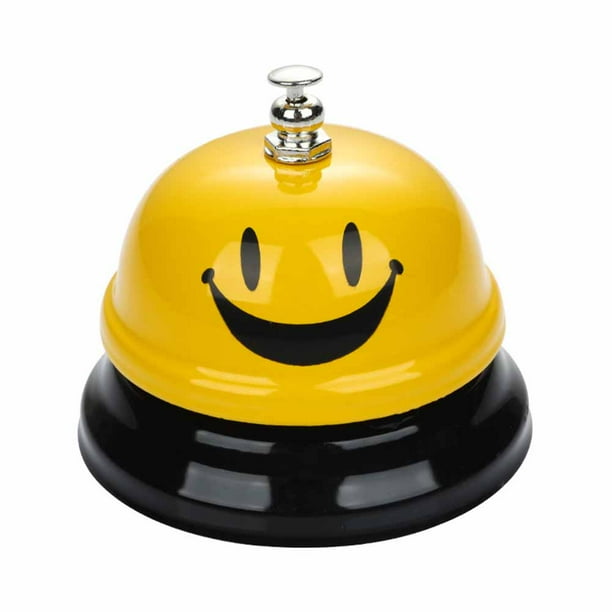 Tsondianz Call Bell Customer Service Bell Yellow Smiley Service Bell