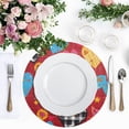 thumbnail image 5 of Ryvnso Colorful Hearts with Stars Round Plate Mats Dining Table Placemat 1 Piece for Holiday Decoration, 5 of 7