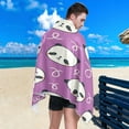 thumbnail image 4 of Cute Panda's Heads Beach Towel - Lightweight Compact Oversized Travel Towels - Super Absorbent Quick Dry Towel for Swimming Camping Holiday（404） Wash cloth, 4 of 7