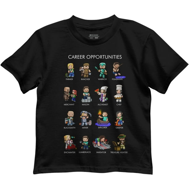 Minecraft Minecraft Careers Graphic T Shirt Little Boys Walmart Com Walmart Com