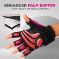 thumbnail image 6 of WYOX Weight Lifting Gloves Pink M, Gym Gloves for Women, Fitness Gloves with Wrist Wraps, Weightlifting Accessories, 6 of 10