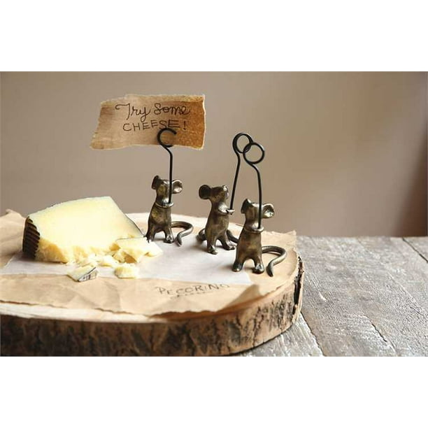 Three Blind Mice Iron Place Card Holder, Set of 3