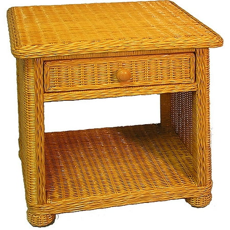 1 Drawer Nightstand-wicker