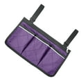 thumbnail image 3 of Bolsa lateral para silla de ruedas Reposabrazos reflectante Bolsa lateral para colgar Organizador de almacenamiento portátil, Morado Eigraketly HA003792-02, 3 of 7