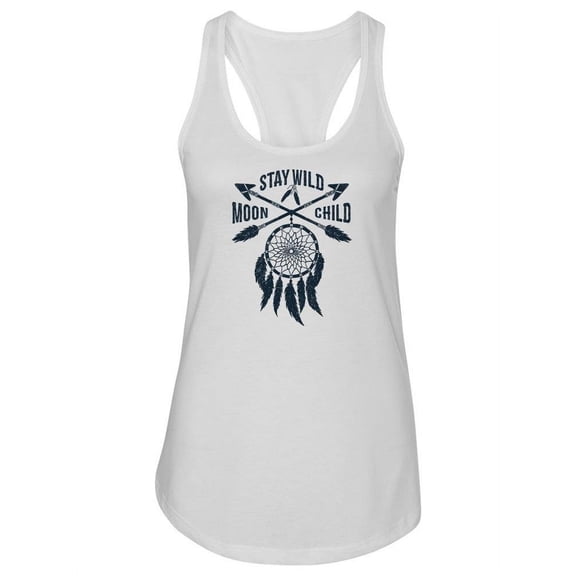 Stay Wild, Moon Child. Quote. Tank Women -Image by Shutterstock, Female Large