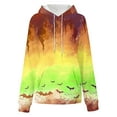 thumbnail image 4 of Women Plus Size Hoodies Loose Tie-Dye Printing Hooded V-neck Pocket Long Sleeve Sweatshir, 4 of 7