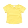 thumbnail image 3 of Aihuaihua Toddler Baby Girls' Tops, Tees & Blouses Cotton Basic Top for Summer Casual Yellow 4-5 Years, 3 of 7