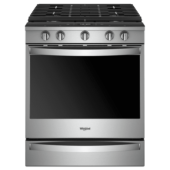 WHIRLPOOL WEG750H0HZ slide in gas range