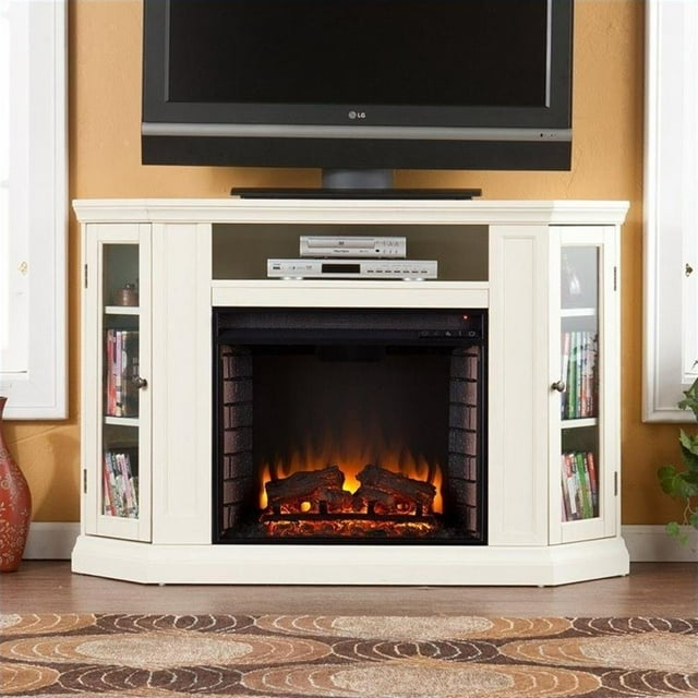 Foyer Électrique Multimédia Convertible SEI Furniture Ponoma Ivoire