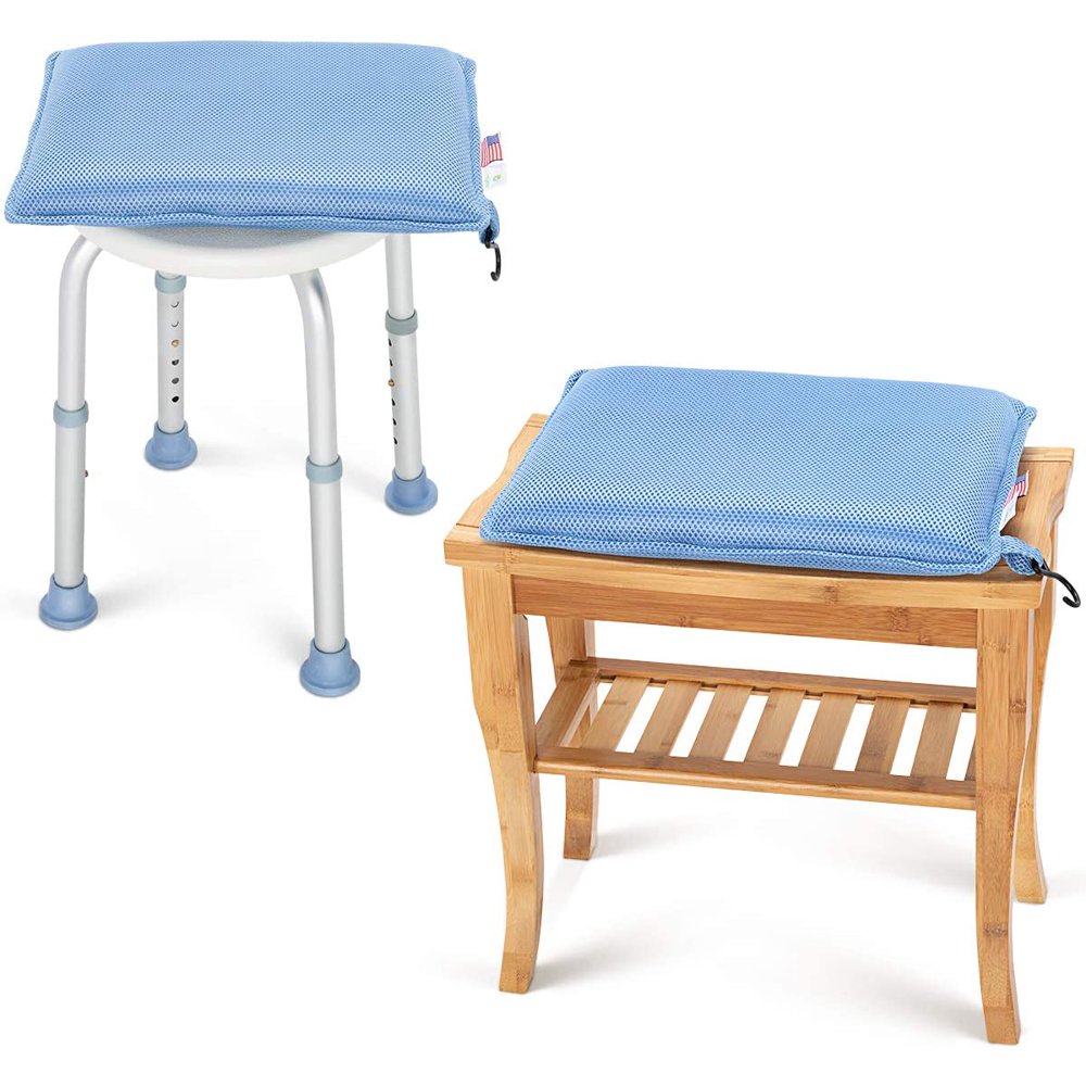 OasisSpace Shower Chair Cushion, Transfer Bench Shower Stool Bath Seat Cushion for Elderly