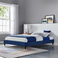 thumbnail image 7 of Modway Harlow Perfomance Velvet Platform Bed Frame, Queen, Blue, 7 of 7