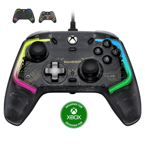GameSir Kaleid Wired Controller for Xbox Series X|S, Xbox One,Windows 10/11 & Steam, Plug and Play Gaming Gamepad, Transparent Video Game Controller with Hall Effect Joysticks/Hall Trigger