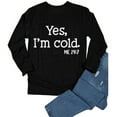 thumbnail image 3 of Babysbule Womens Long Sleeve Tops Women Plus Size Long Sleeve Letter Printed Tops Tee T-Shirt Blouse, 3 of 4