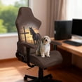 thumbnail image 3 of SCRAWLGOD Cross Horse Print Brown 4 Pcs Gaming Chair Covers Slipcovers with Armrest Covers Breathable Computer Chair Cover Stretchy Gamer Chair Cover Cat Scratch Proof, 3 of 7