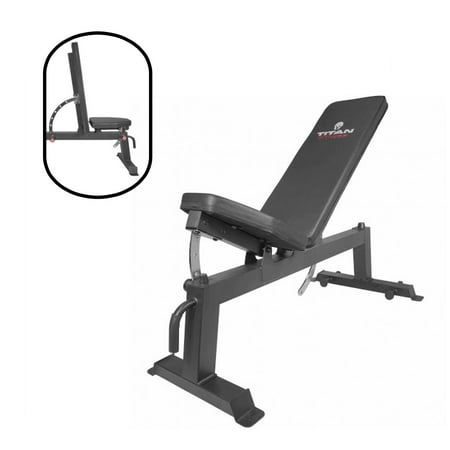 Titan Fitness Adjustable Flat Incline Weight Bench For Free