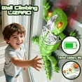 Wall Climbing Lizard,Rechargeable Remote Control Lizards Toy with LED ...