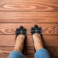 thumbnail image 3 of Black Bowknot Rhinestone Mesh Shoe Accessories for Women's Decor 1 Pair, 3 of 9