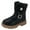 Black, variant on Celivon Dailywear Thick Soled Girls Mid Length Boots Comfy Soft Soled Leather Short Boots Size 5 Years
